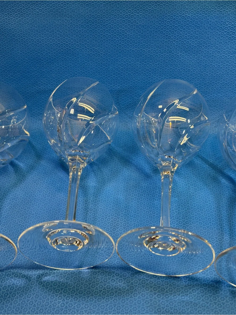 Set of Four Mikasa Olympus Magnum Goblets Crystal Red Wine Glasses or Water.
